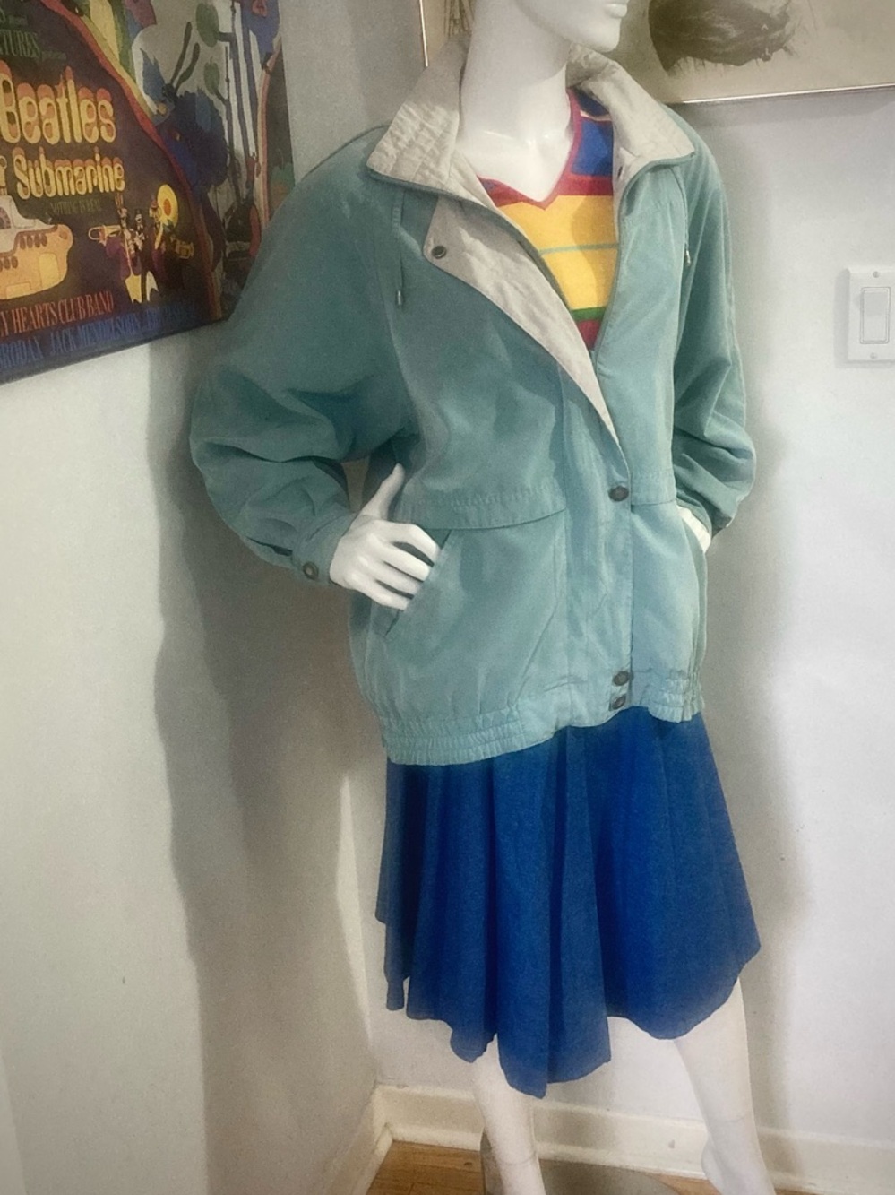 Vintage 80s Utex Trench Style Windbreaker Jacket